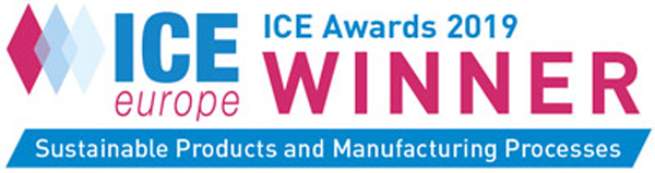 Auszeichnung ICE Awards 2019 Winner der ICE Europe in der Kategorie Sustainable Products and Manufacturing Processes